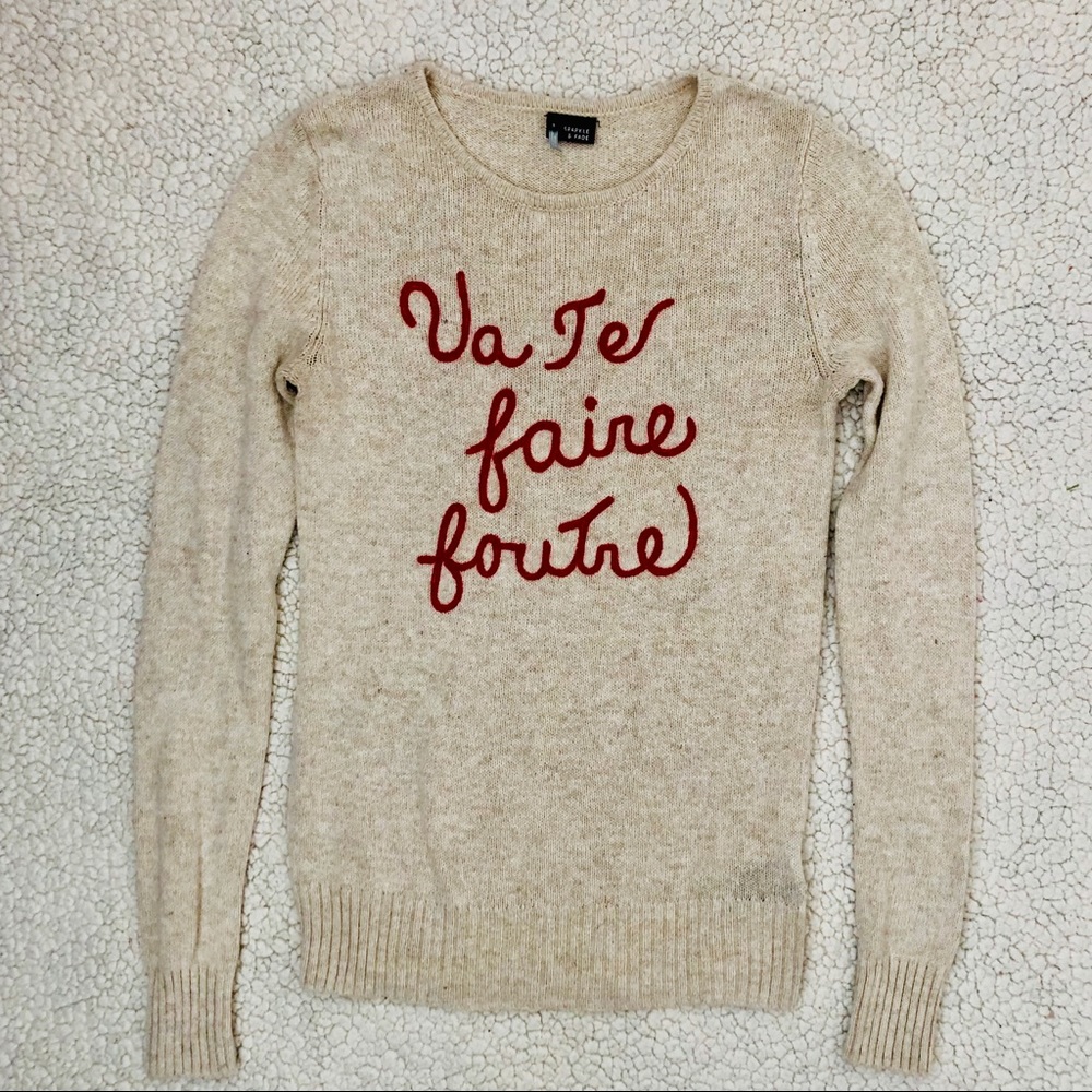 "Va Te Faire Foutre" French Sweater